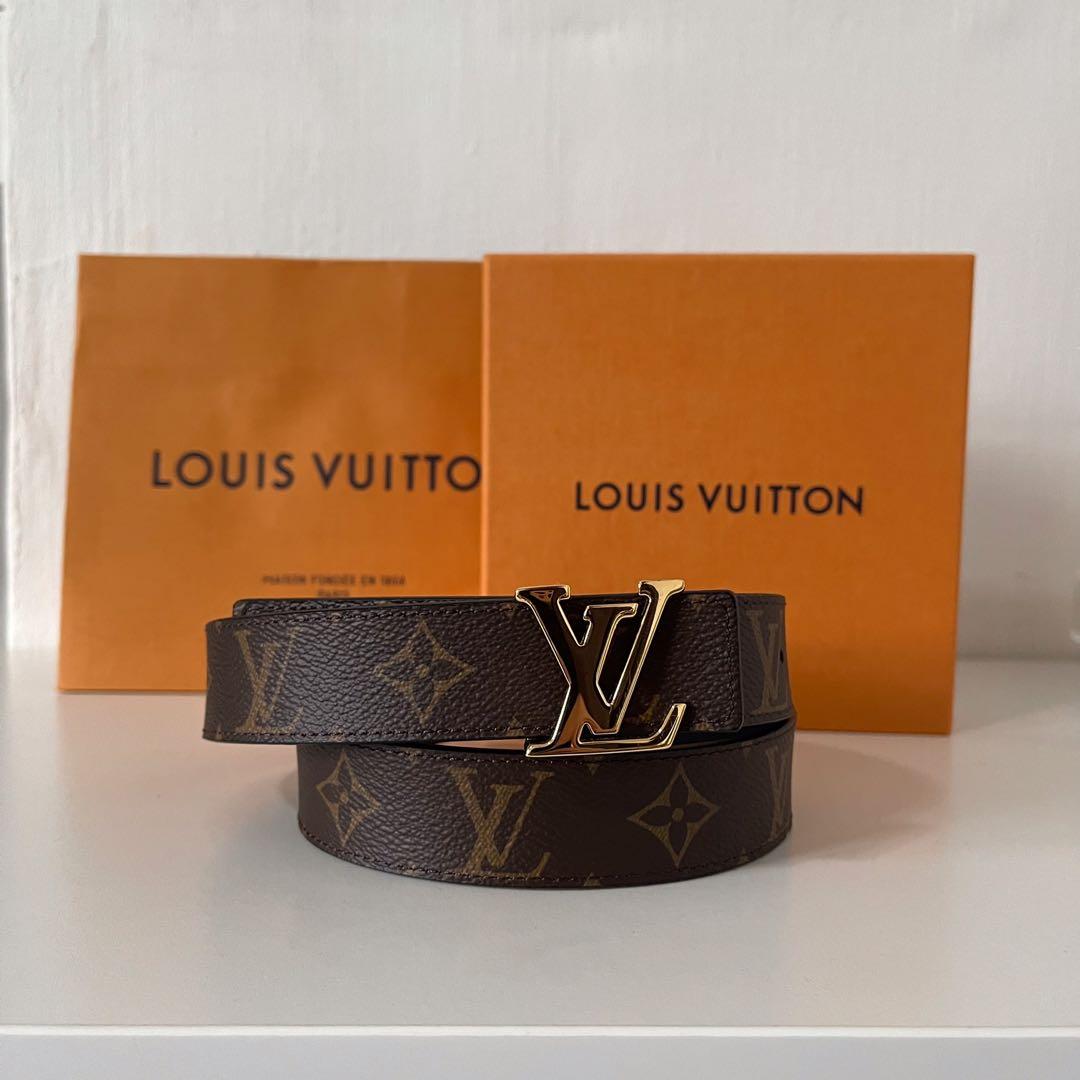Louis Vuitton - LV Initials 40mm Reversible Belt - Monogram Canvas - Black - Size: 90 cm - Luxury