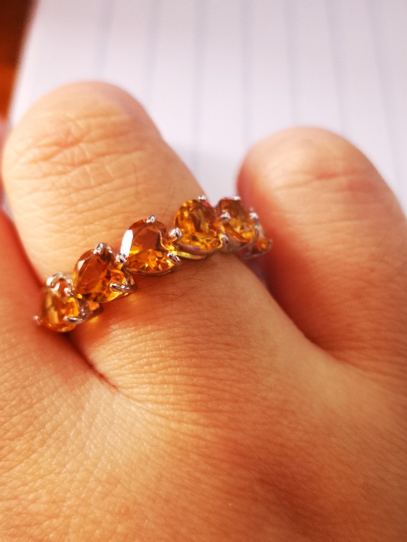 Citrine shop heart ring
