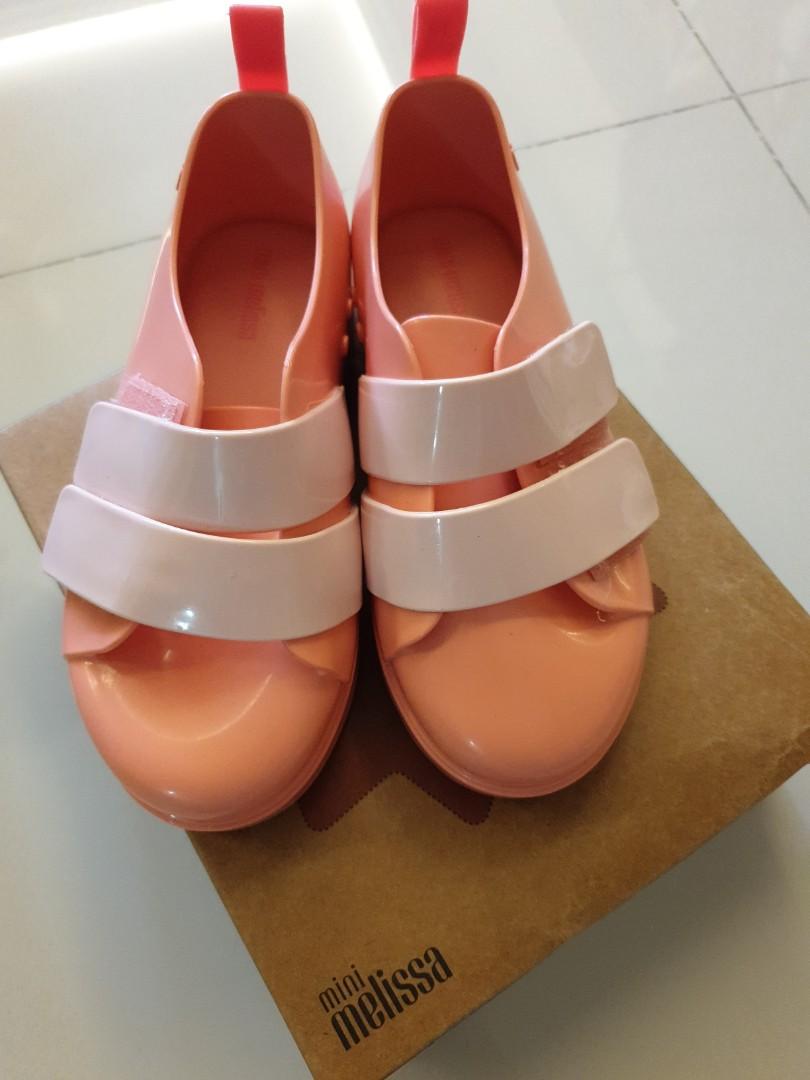 Mini Melissa Go Sneaker BB Authentic coral pink sneakers, Babies