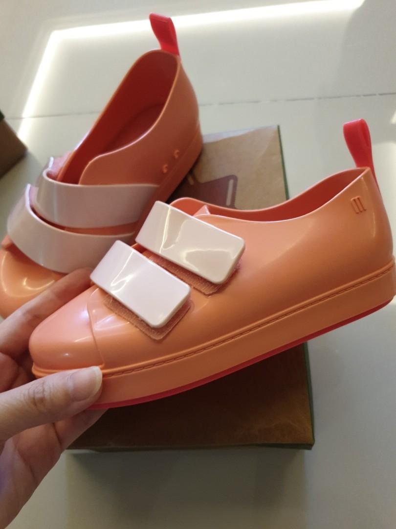 Mini Melissa Go Sneaker BB Authentic coral pink sneakers, Babies