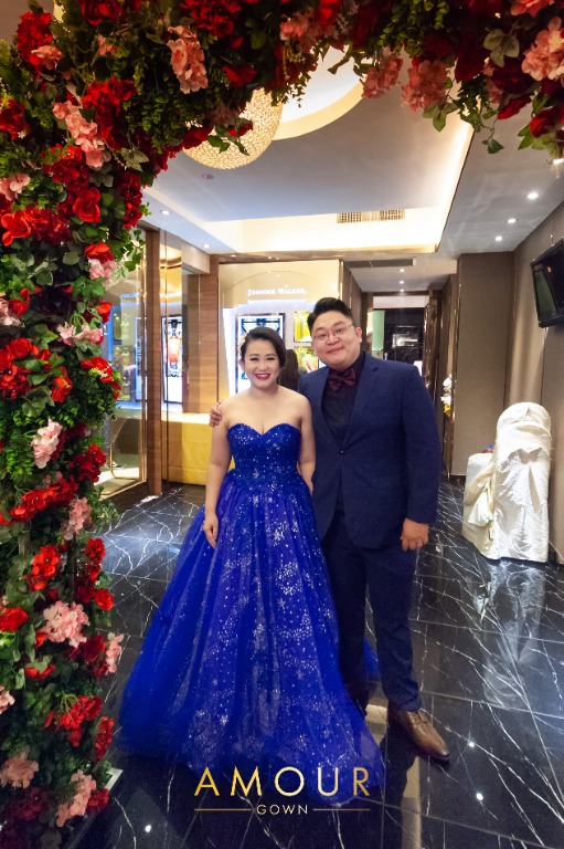 Wedding gown navy blue sales