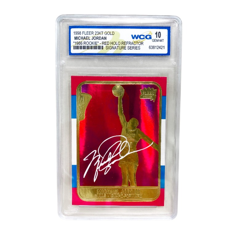 1998 fleer 23kt gold michael jordan