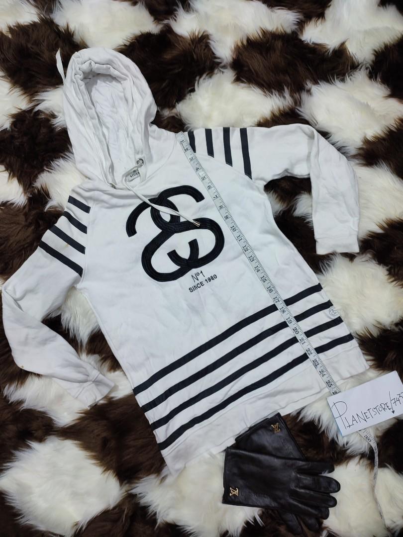 Original stussy X chanel hoodie rare unisex Women s Fashion