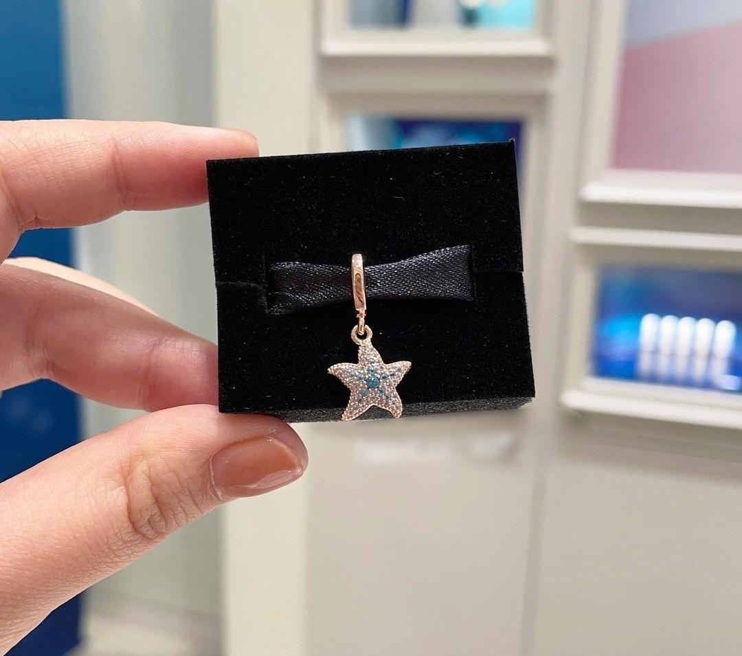 Pandora rosegold starfish dangle charm 