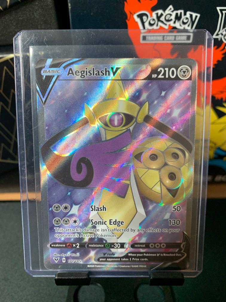 aegislash v pokemon card - 108/100 (108/100) [1MM] Sonic Edge (130) This attacks damage isnt affected by any effects on your opponents Active Pokemon Aegislash V (Full Art) 177