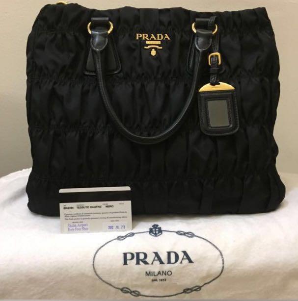 Prada Tessuto Nylon 2 way bag, Women's Fashion, Bags & Wallets, Tote Bags  on Carousell