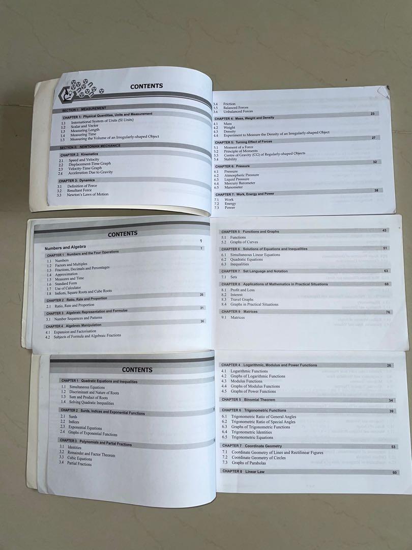Quick Exam Notes O Level (Physics / Emath / Amath) SAP Education Guide ...