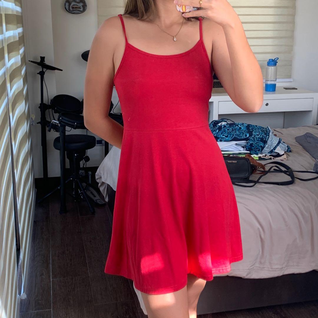 Red Cotton On summer sleeveless dress, Women's Fashion, Dresses u0026 Sets, Dresses  on Carousell