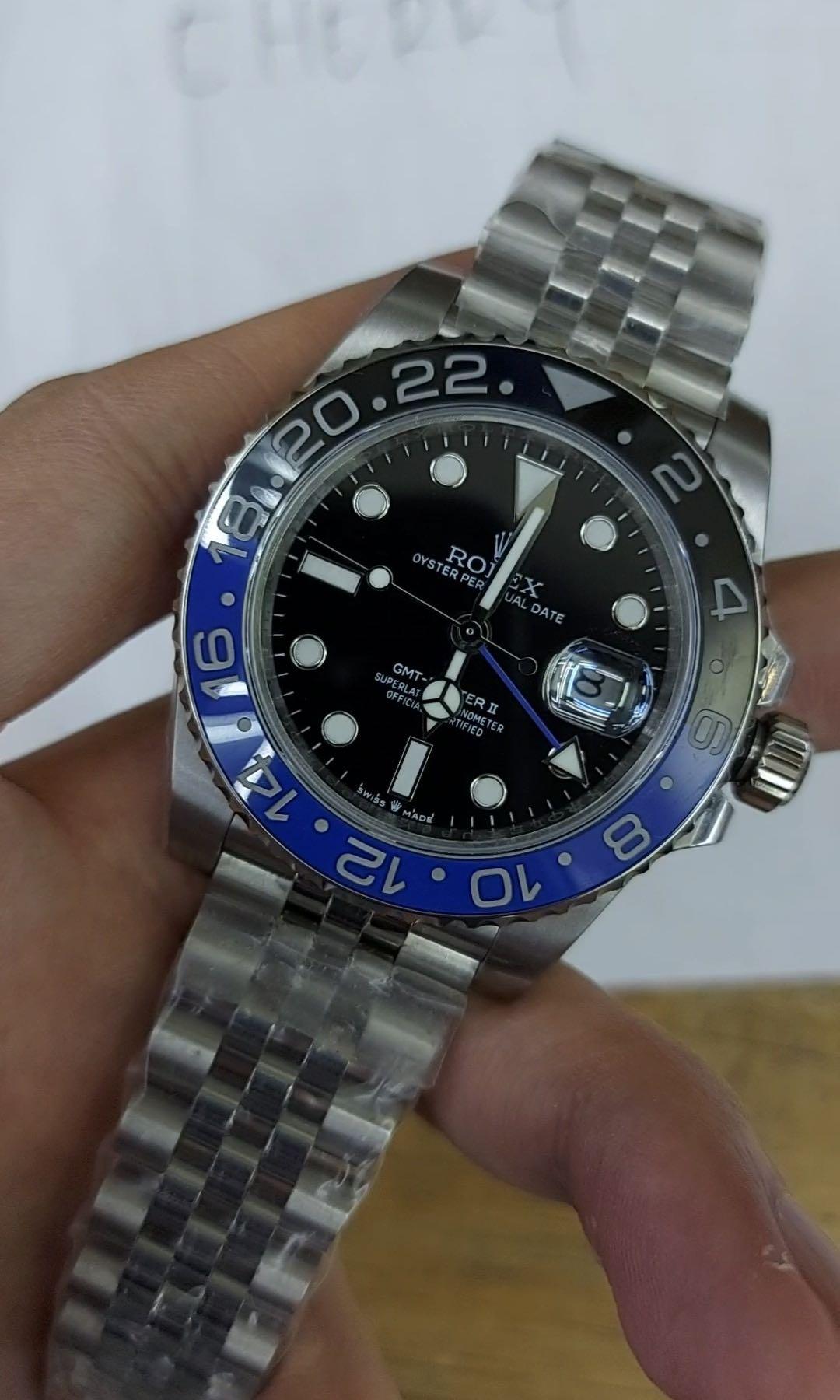 ROLEX GMT MASTER II BATGIRL 904L SS NOOB V10 Barang Mewah Jam