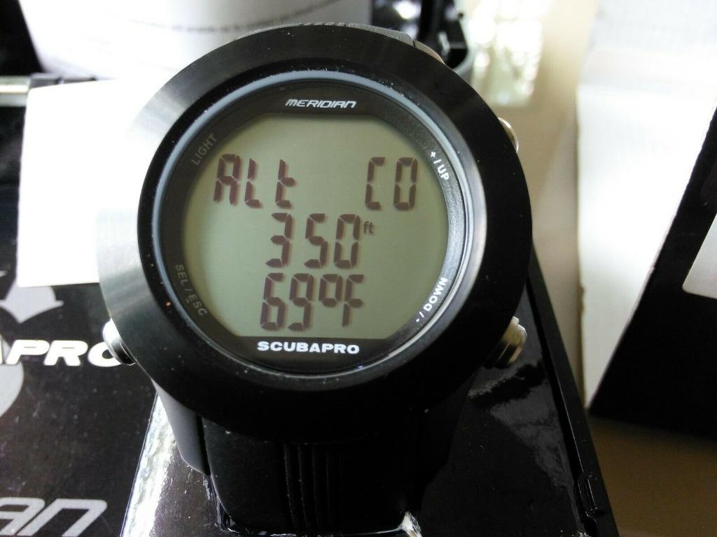 Scubapro Meridian Black Tech Computer Diver Watch Nitrox Multi Gas