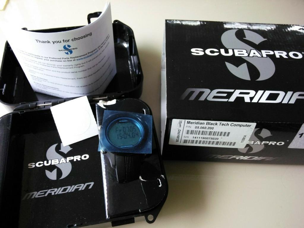 Scubapro Meridian Black Tech Computer Diver Watch Nitrox Multi-Gas Dive ...