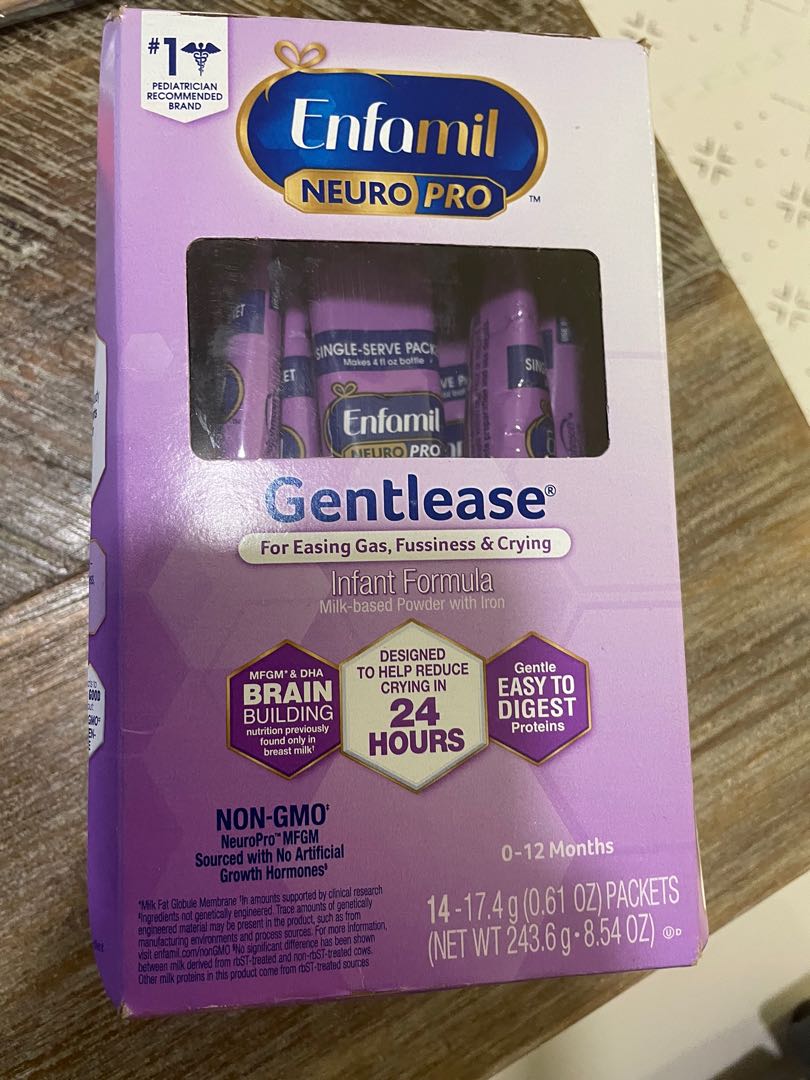 Enfamil gentlease single serve packets 2025