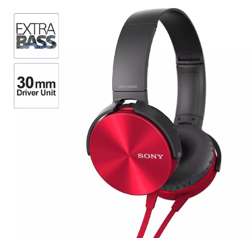 SONY Red Extra Bass Headphone Sony Wired Headphones MDR XB450AP Audio Headphones Headsets on Carousell