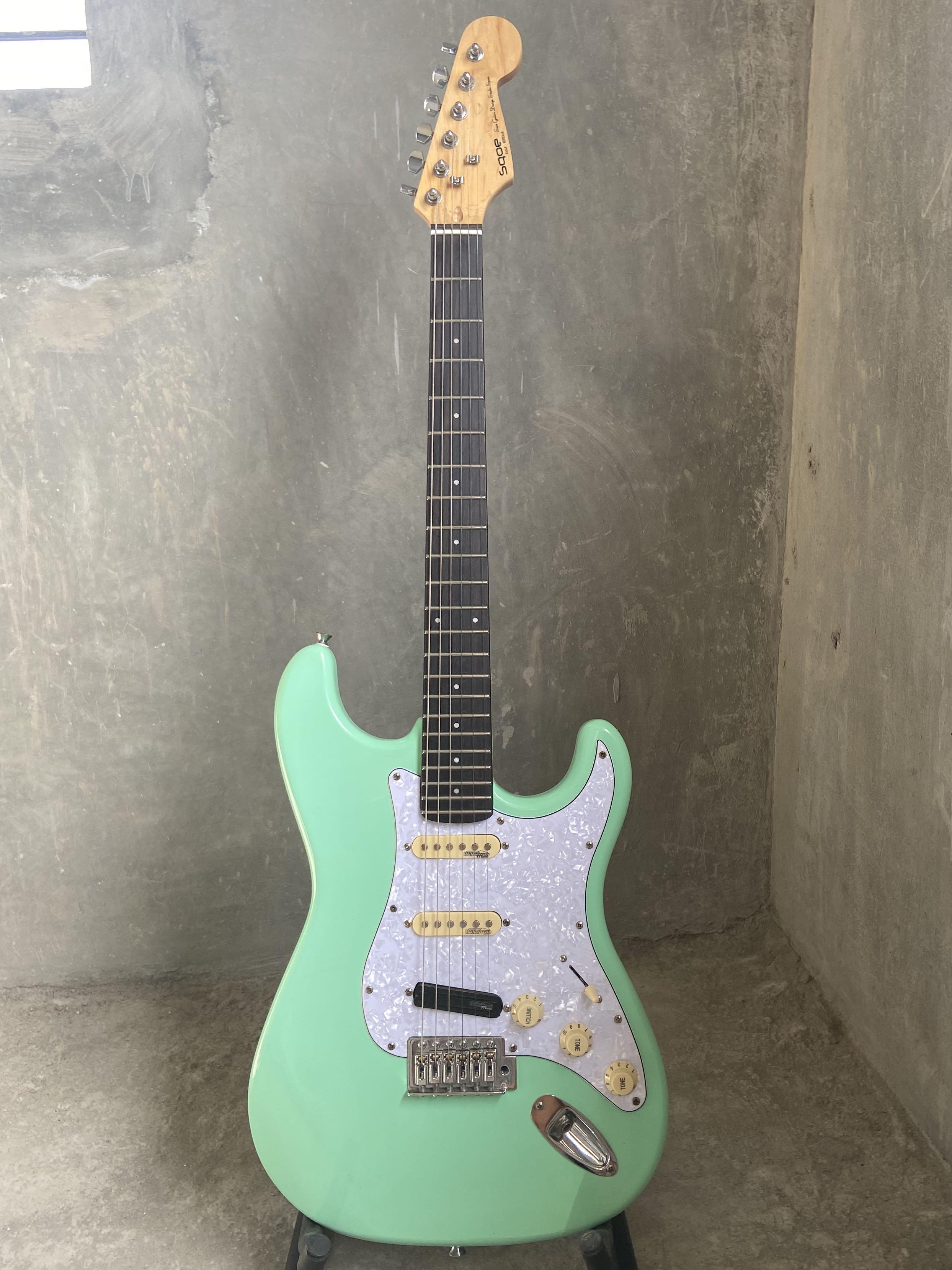 SQOE Ranger Stratocaster with Upgrades Mint Green Hobbies