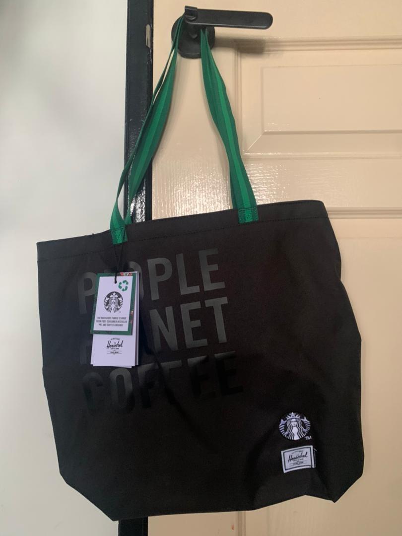 STARBUCKS X HERSCHEL TOTE BAG Women s Fashion Bags Wallets Tote Bags on Carousell