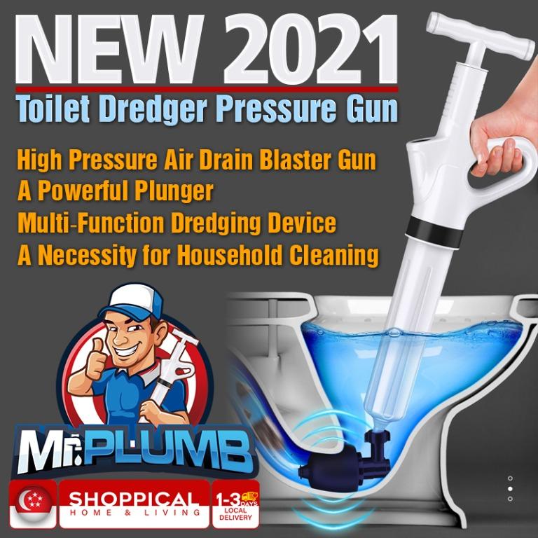 High Pressure Drain Plunger Dredge Clog Remover Air Drain Blaster Bathroom  Bathtub Floor Drain Clogged Pipe Unclogger Drain Tool