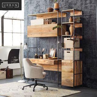 VESSEL Industrial Solid Wood Study Table