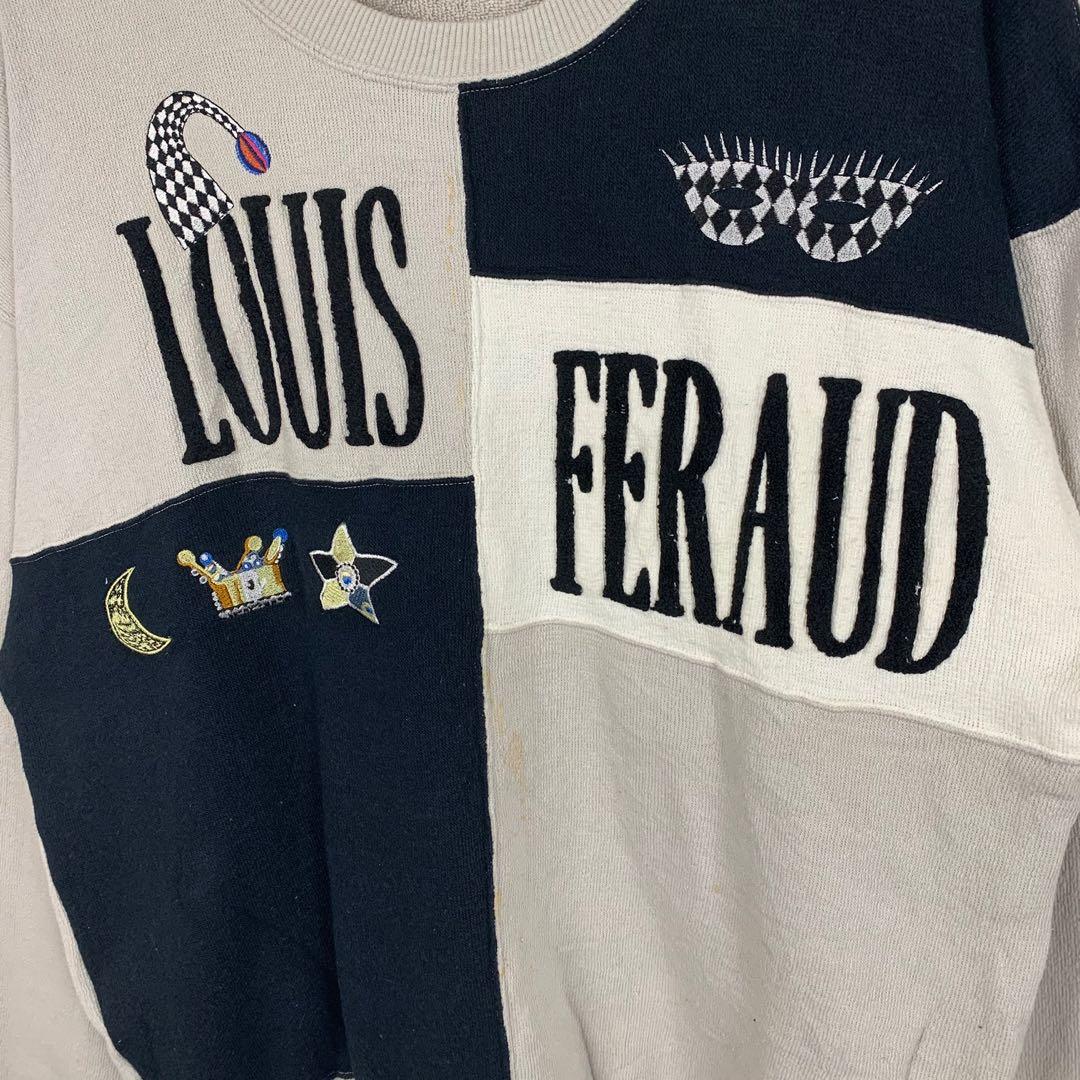 Vintage LOUIS FERAUD Paris Big Logo Embroidered Crewneck 