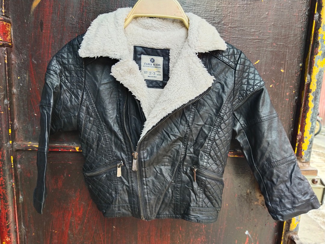 zara youth leather jacket Cinosural International School