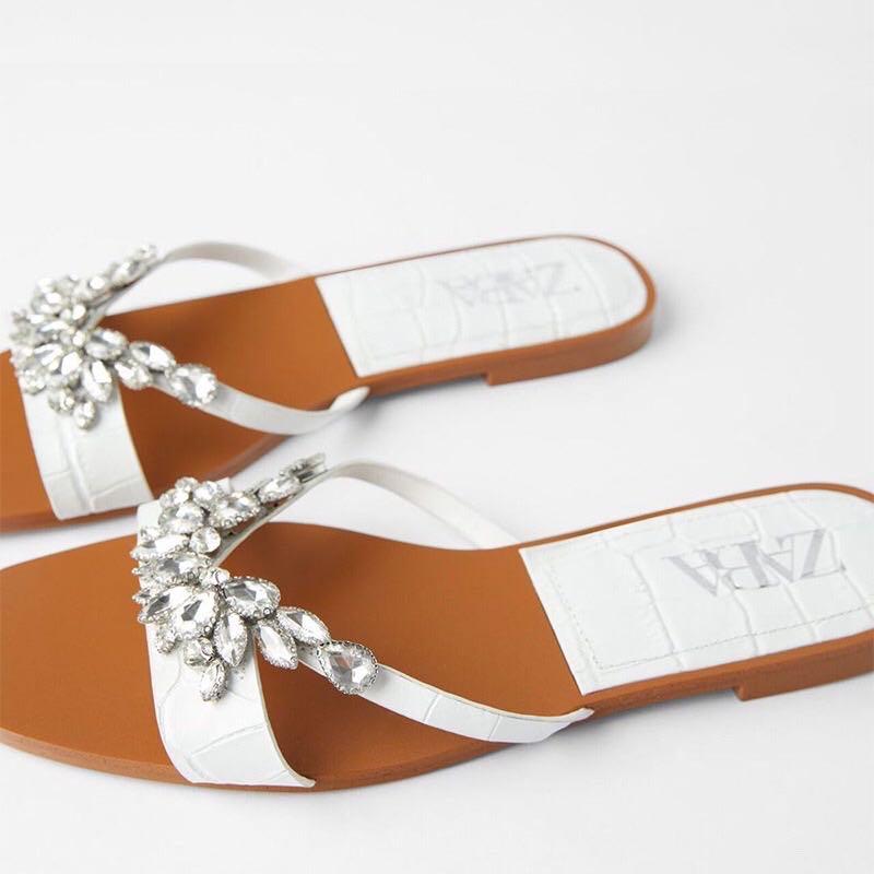 ZARA Fancy Slides: Embrace Elegance with Women's Leather Sandals – Yumzo  Store-sgquangbinhtourist.com.vn