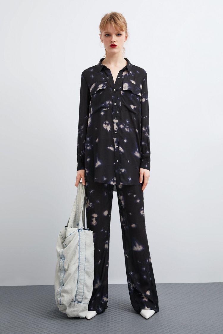ZARA Tie Dye Shirt, Fesyen Wanita 
