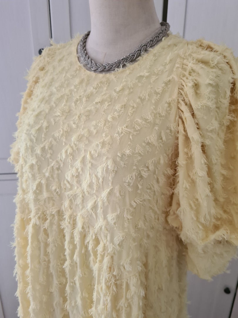Fluffy clearance yellow dress