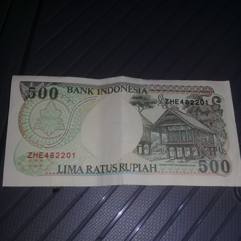 1 lembar Uang kertas 500 rupiah thn 1992, Antik, Uang Lama