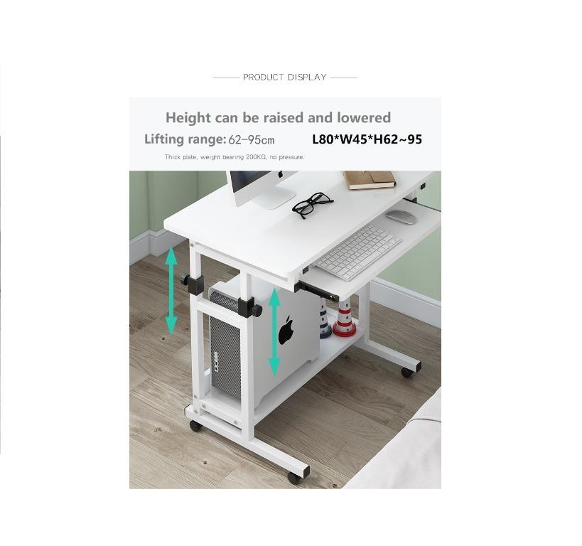 80cm*45cm W841 Liftable Computer desk Gaming Table Computer Desk Table ...