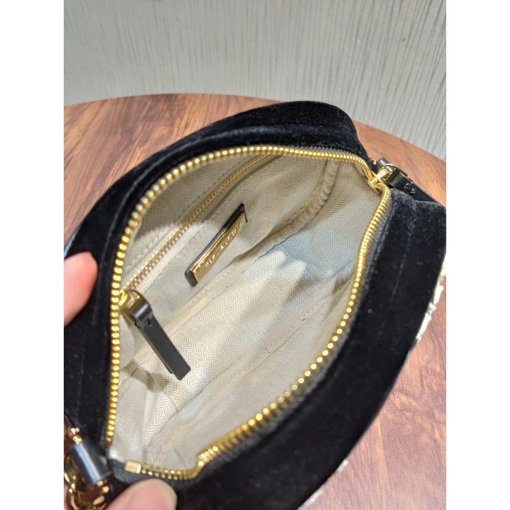 Kira embroidered velvet chain wallet deals
