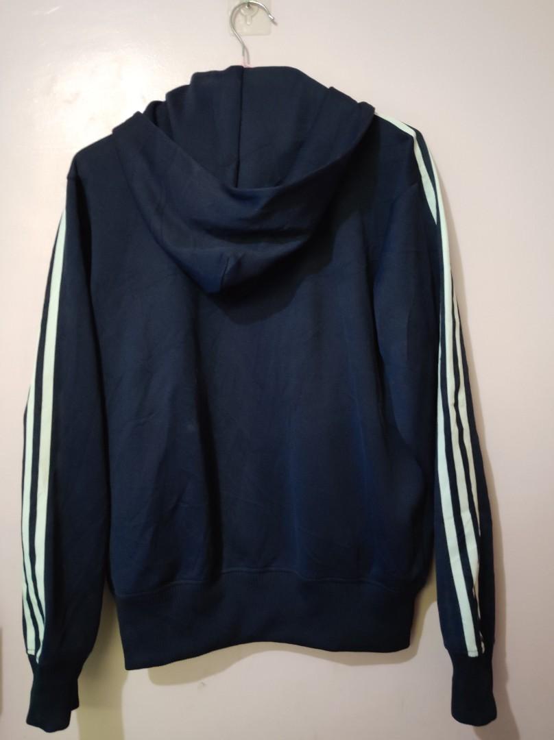 Adidas Originals Retro Navy Blue Zip Up Hoodie Women s Fashion