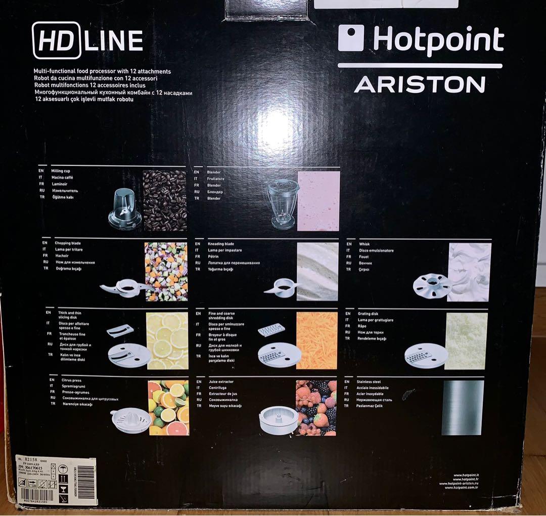 Ariston Hotpoint food processor, TV & Home Appliances, Kitchen ...