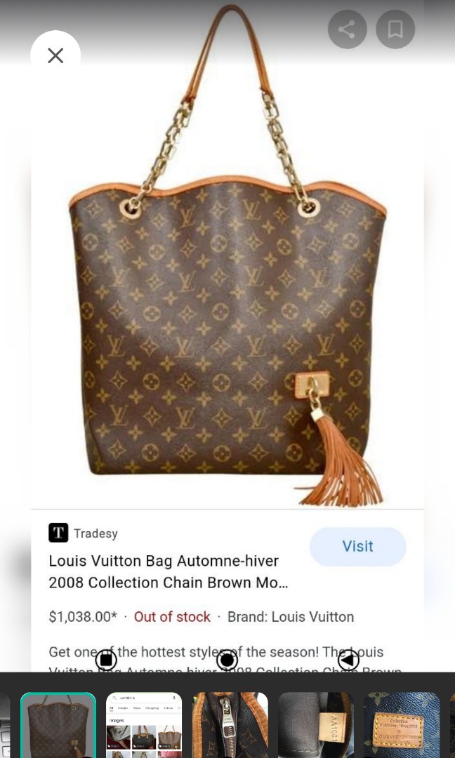 tas tote-bag Louis Vuitton Automne Hiver Brown 2008 Tote Bag