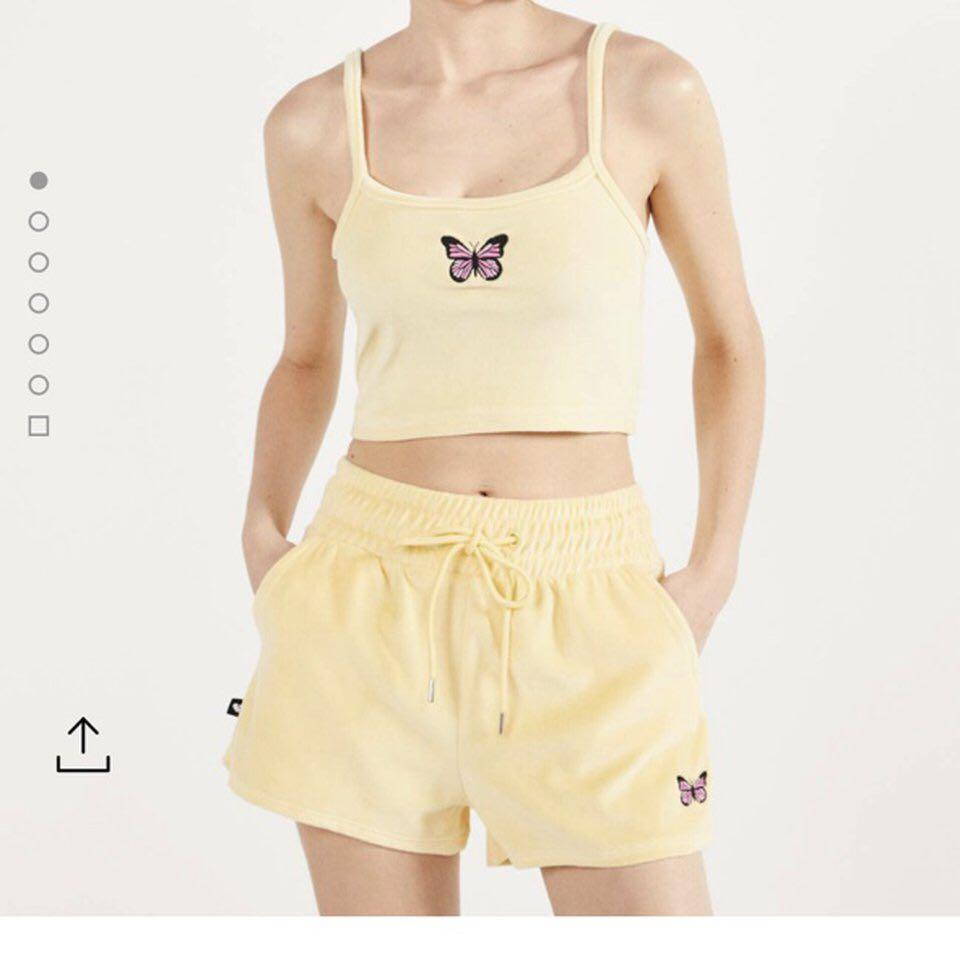 Bershka yellow shorts clearance