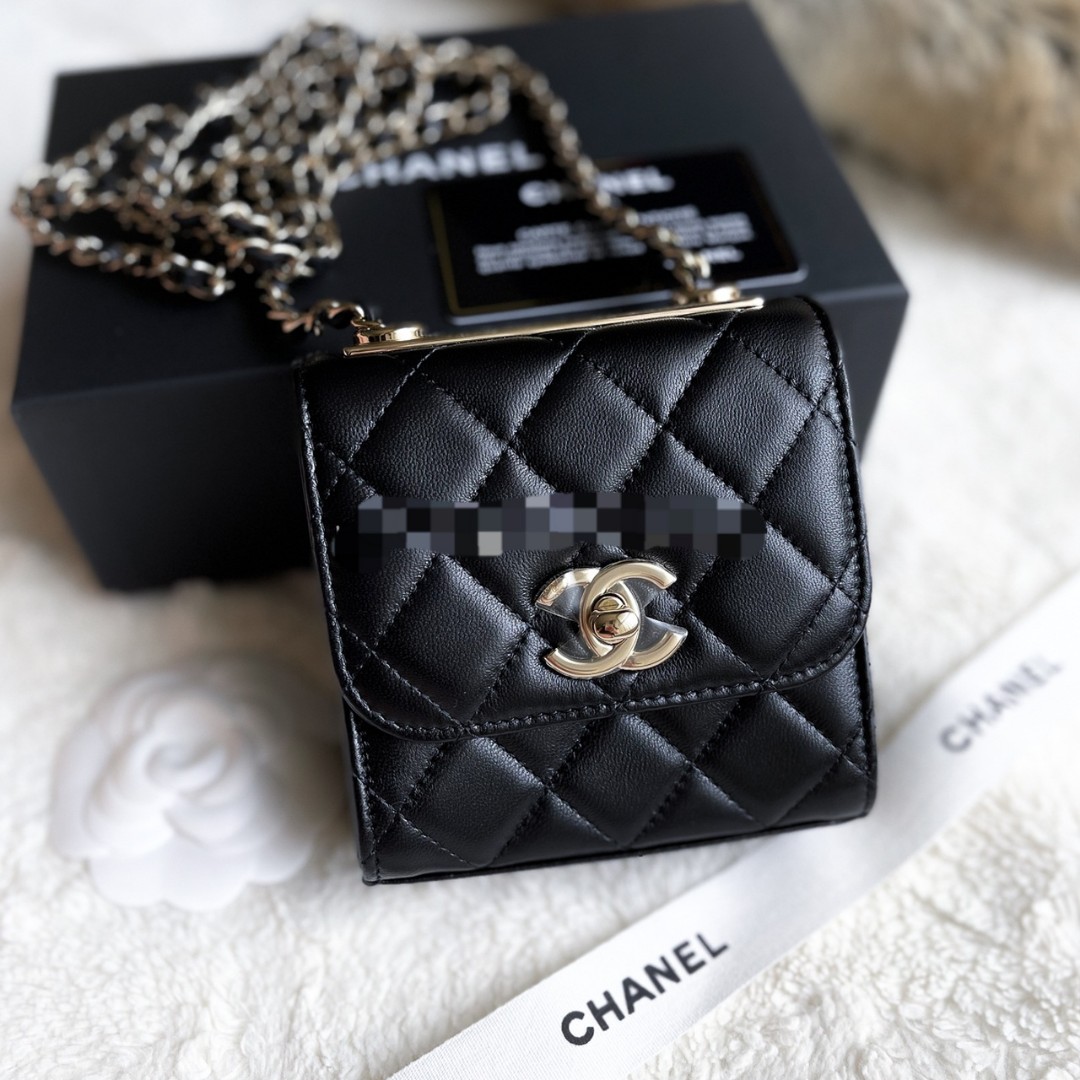 Chanel Chain Wallet Womens Shoulder Bags, Black