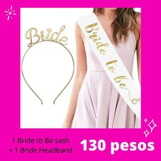 Bride Headband and Bride to Be sash