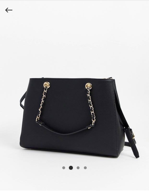 Carvela Black Chain Tote Bag Women s Fashion Bags Wallets