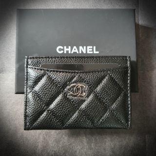 Caviar Black Card Case Card Holder SHW Silver  Hardware
