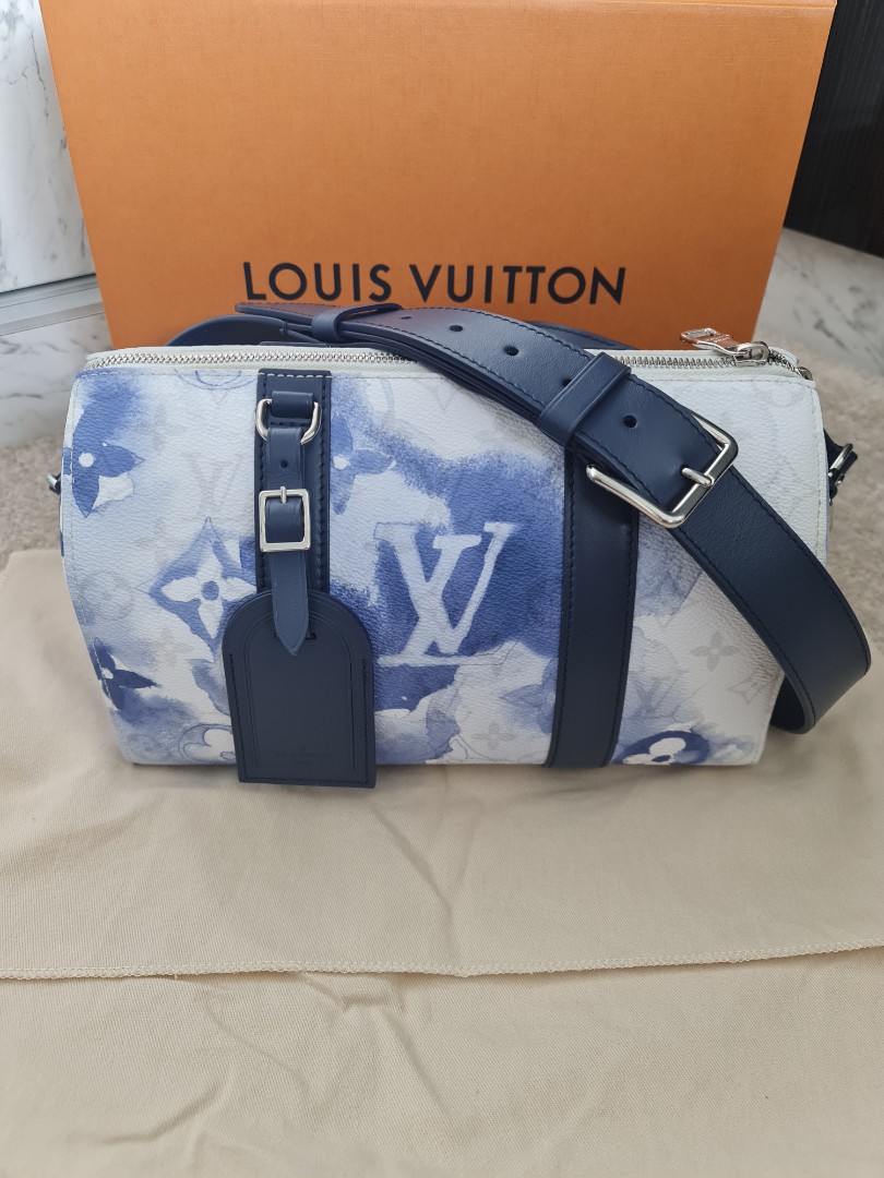 Louis Vuitton City Keepall Monogram Watercolor Blue in Canvas with