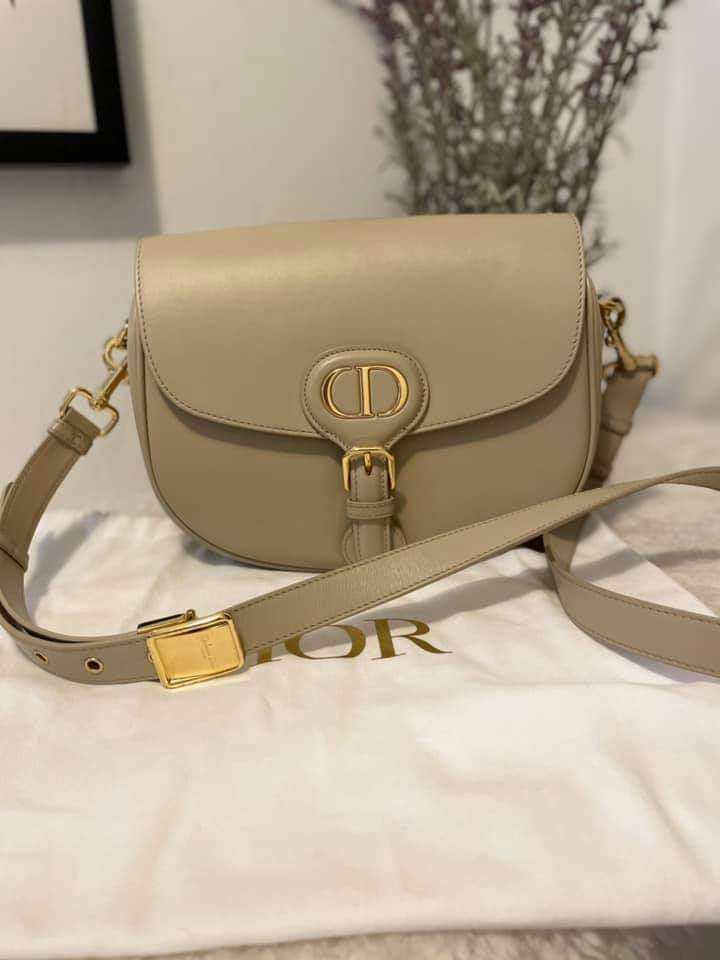 Dior bobby shop bag tan