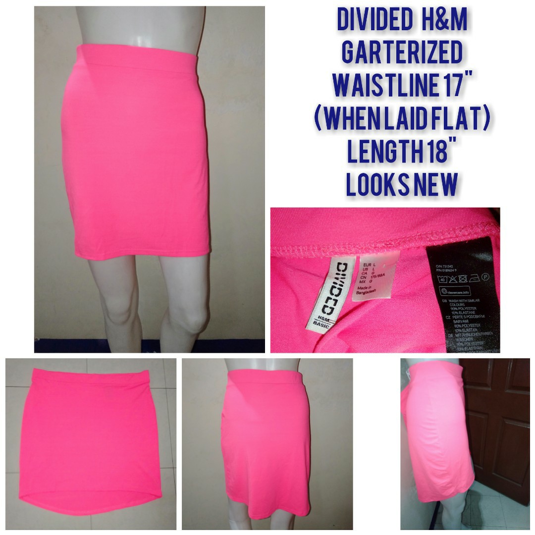 H and m deals pink skirt