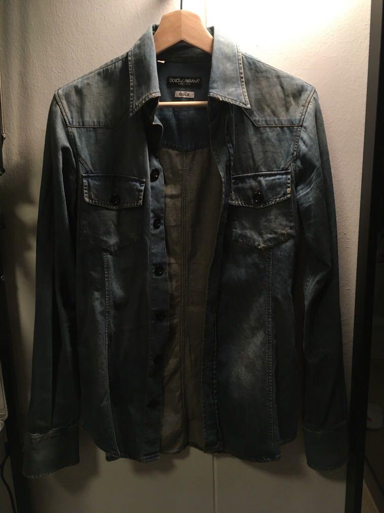 dolce & gabbana denim shirt