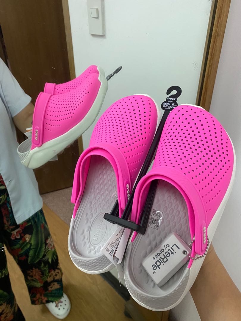 crocs literide electric pink
