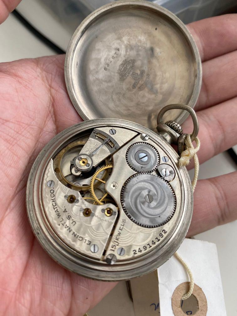 Elgin pocket watch 15 jewels with original chain