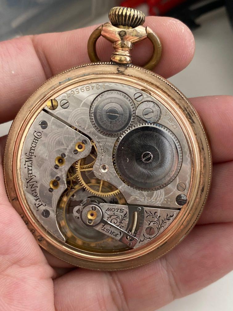 Elgin sidewinder pocket watch on sale