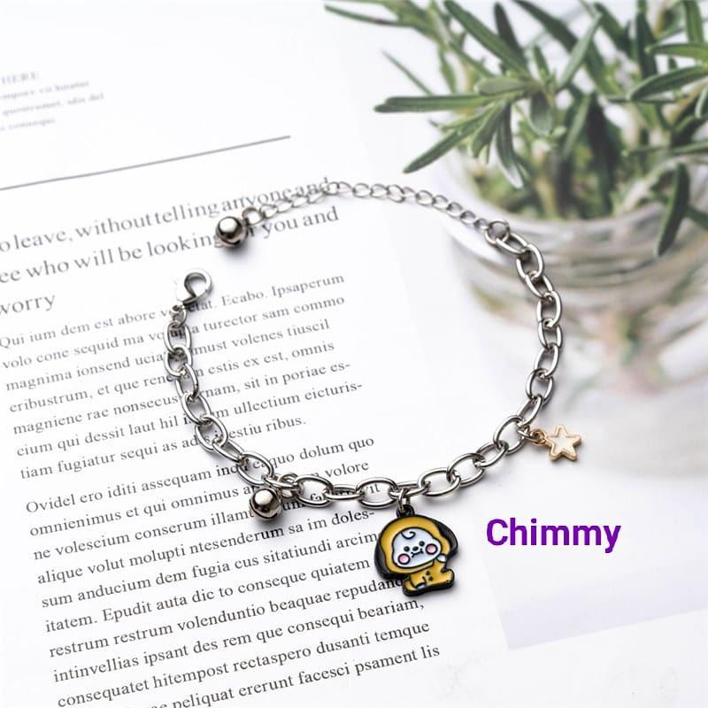 Gelang Kerincingan Bintang KPOP IDOL BTS BT21 Metal Stainless