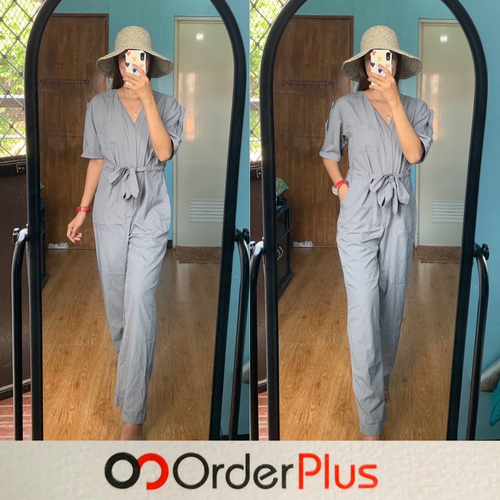 Gray Formal Jumpsuit Women s Fashion Dresses Sets Jumpsuits on Carousell