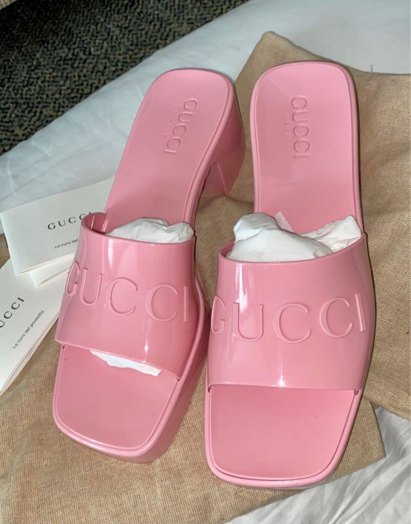 Light pink gucci sandals cheap