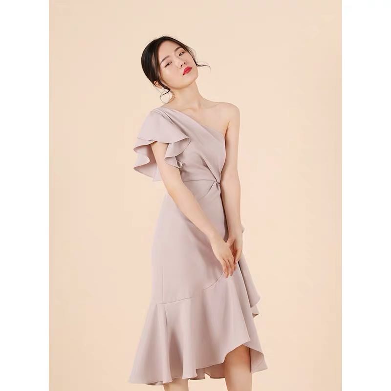Half shoulder dress sales