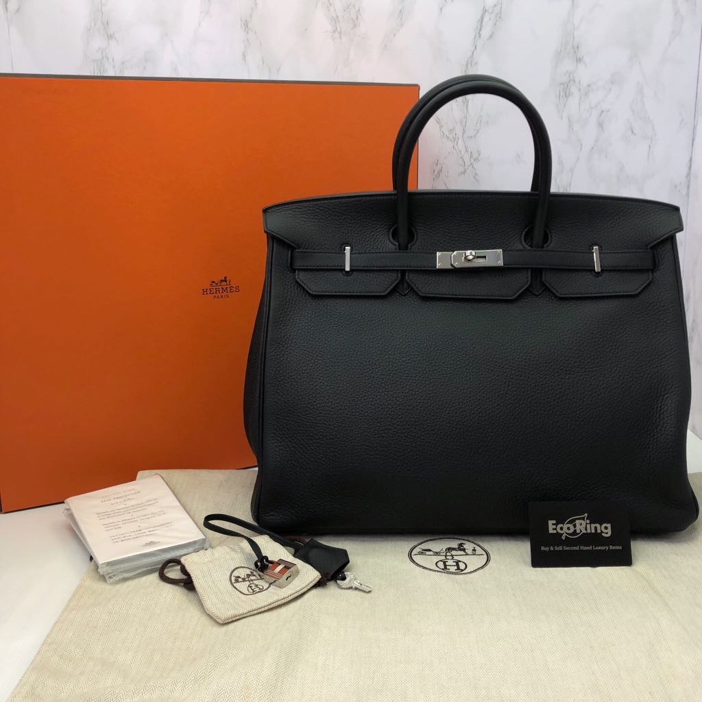Hermes Sac a Depeches 21 Togo Black PHW, Luxury, Bags & Wallets on Carousell