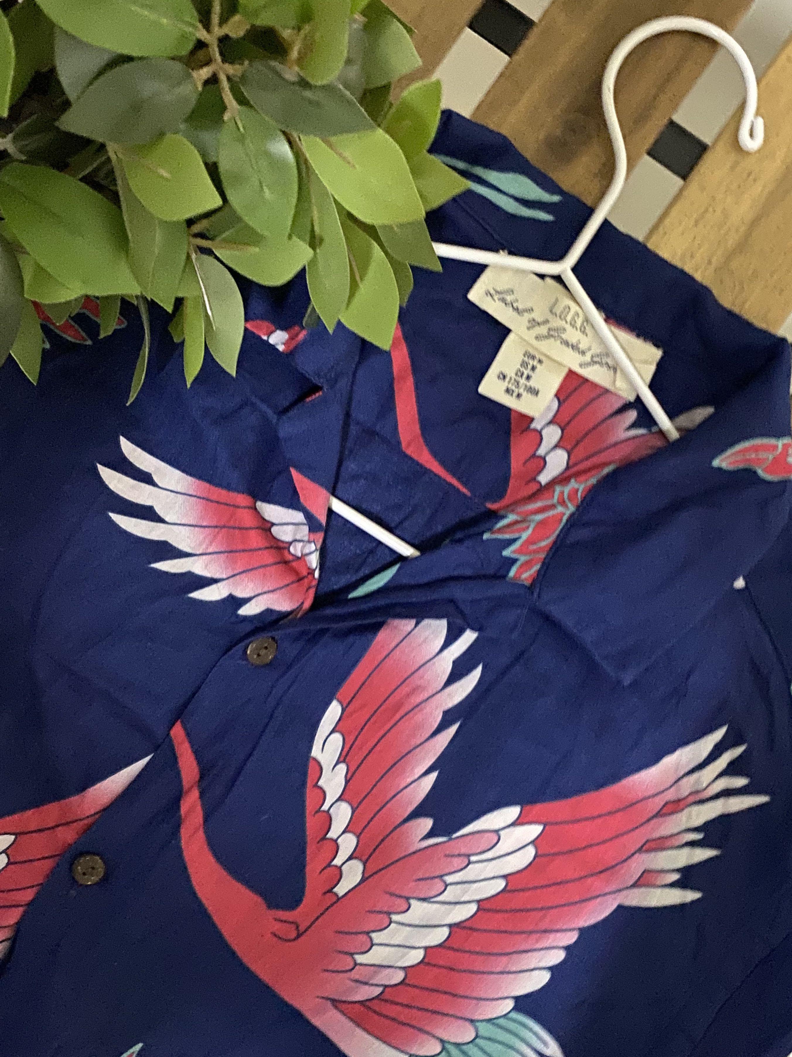 H M Bird Shirt Men s Fashion Tops Sets Tshirts Polo Shirts